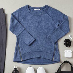 Athleta Blissful Sharkbite Hem Side Zip Sweatshirt - Medium